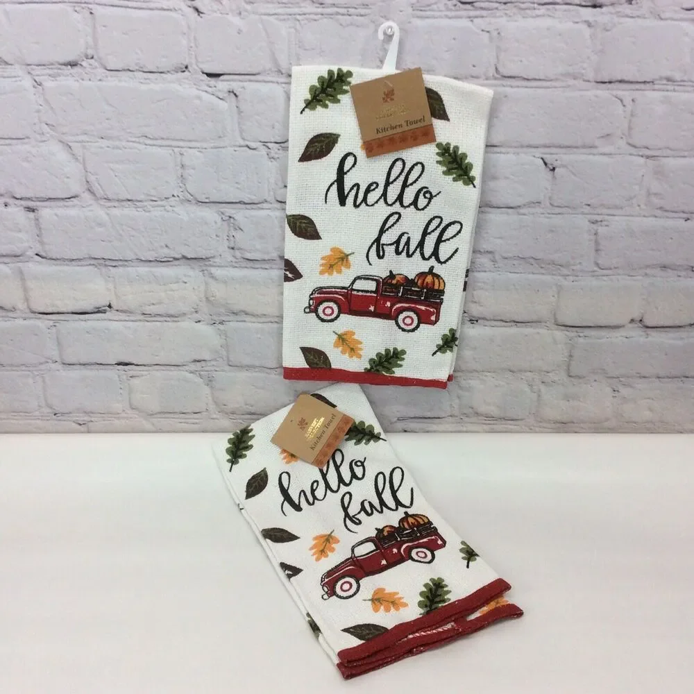 Harvest Collection tags cotton towel